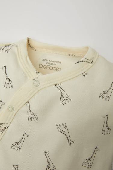 Baby Boy Newborn Safari Printed Jumpsuit