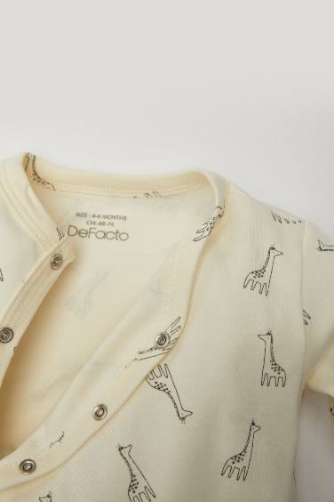 Baby Boy Newborn Safari Printed Jumpsuit