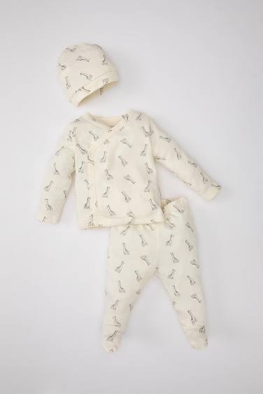 Baby Boy Giraffe Printed 3 Piece Hospital Set