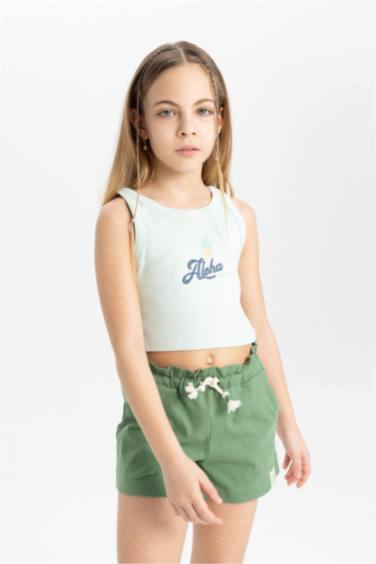 Girl Printed Crop Top