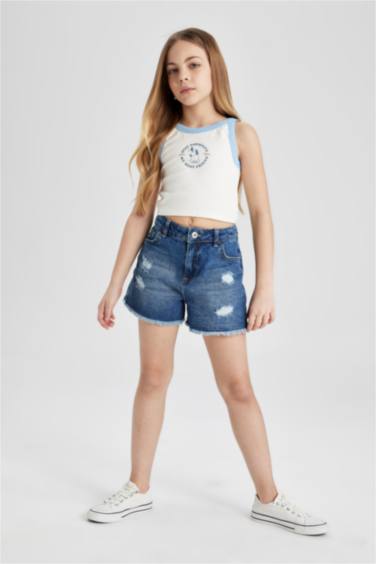 Girl Printed Crop Top