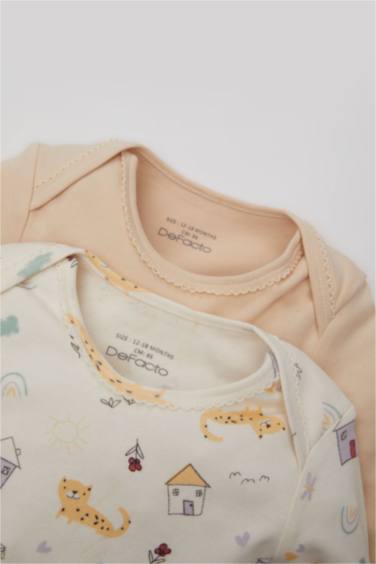 Baby Girl 2 piece Long Sleeve Snap Body