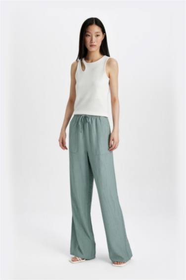 Брюки Straight Fit c высокой талией