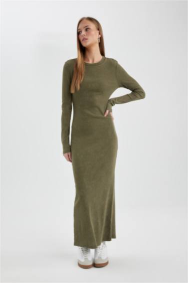 Bodycon Crew Neck Camisole Maxi Dress