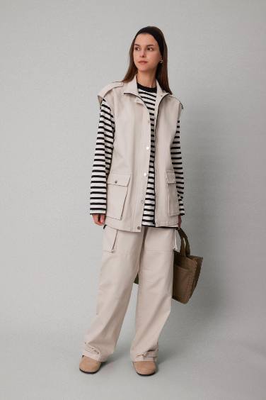 Cargo Fit Gabardine Trousers