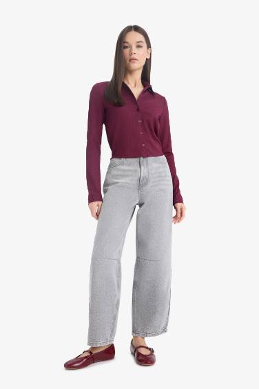 Рубашка с длинным рукавом из жатого материала Coool