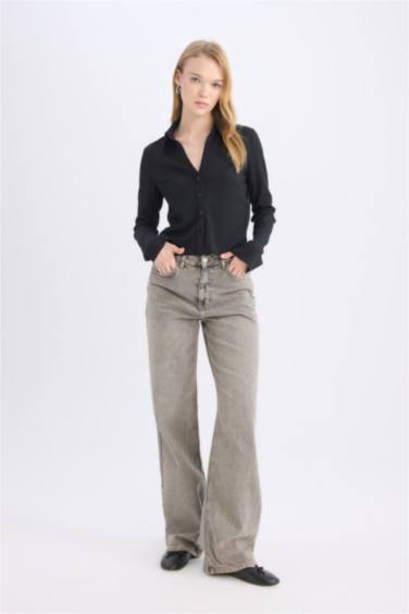 Coool облегающая рубашка с длинными рукавами и рюшами