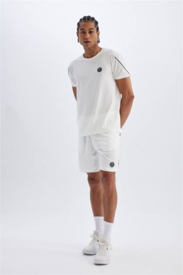 Standard Fit Crew Neck Printed Heavy Fabric Sports T-Shirt