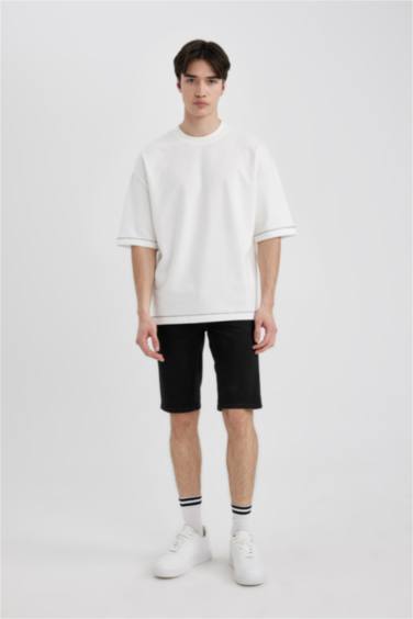 برمودا جينز سكيني فيت قطن أسود