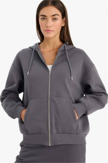 Relax Fit Kapüşonlu Sweatshirt