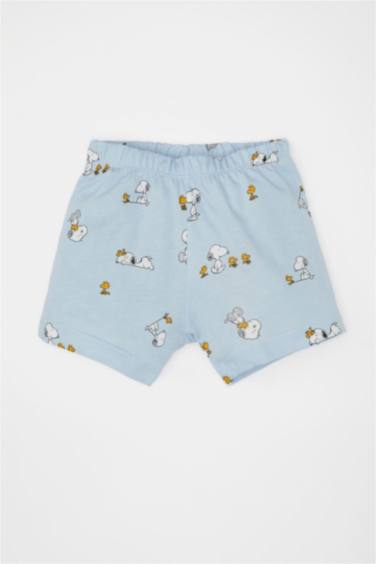 طقم بيجاما ولادي نص كم من سنوبي - قطعتين