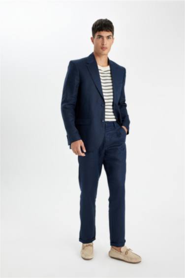 Double Leg Linen Crop Trousers