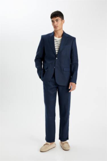 Double Leg Linen Crop Trousers