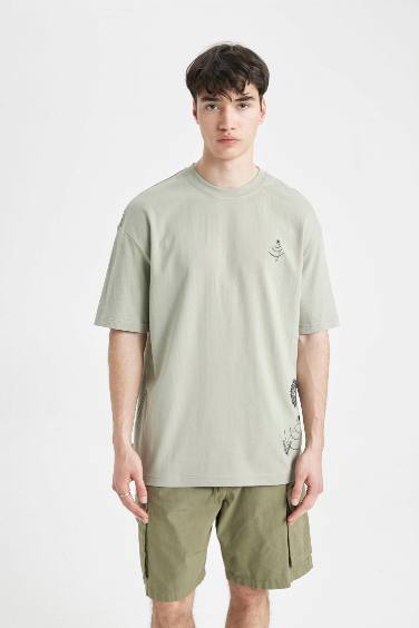 Comfort Regular Fit Crew Neck Printed T-Shirt