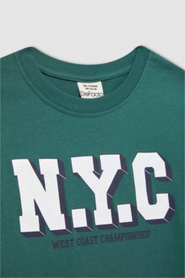 Boy Regular Fit Crew Neck Printed Short Sleeve T-Shirt