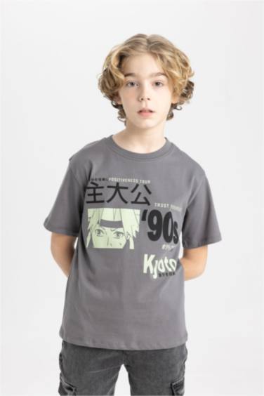 Boy Crew Neck Printed Short Sleeve T-Shirt