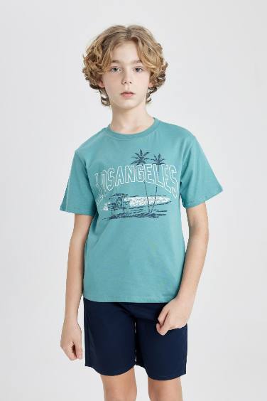 Boy Regular Fit Crew Neck Printed Short Sleeve T-Shirt