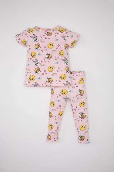 Pyjama à Col Rond et Manches Courtes Looney Tunes pour BéBé Fille