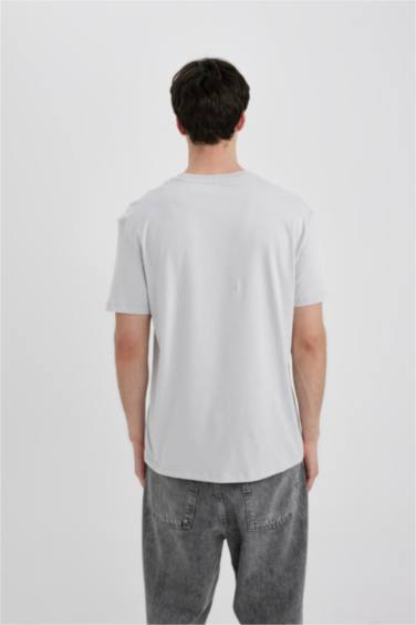 Regular Fit Crew Neck Printed Short Sleeve T-Shirt