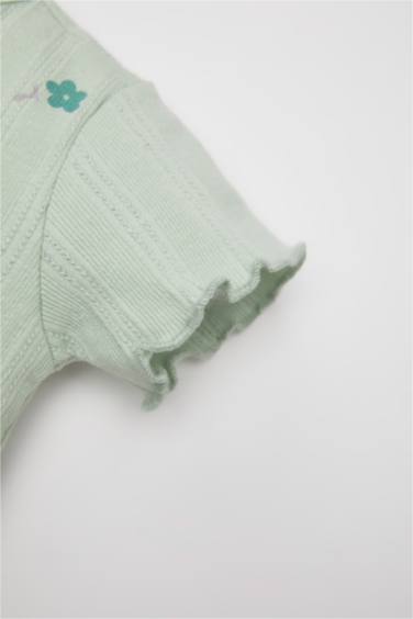 Baby Girl Floral Ribbed Camisole T-Shirt