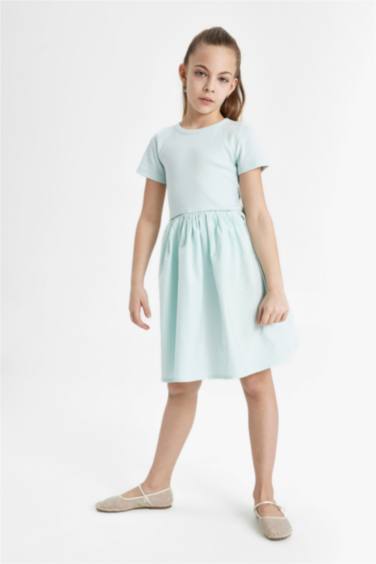 Girl Cotton Short Sleeve Dress