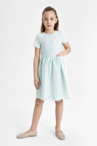 Girl Cotton Short Sleeve Dress