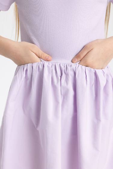 Girl Cotton Short Sleeve Dress