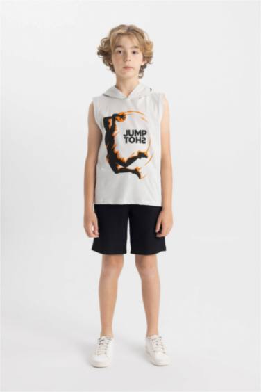 Ensemble de Débardeur à Capuche imprimé et Short pour Garçon - 2 Pièces