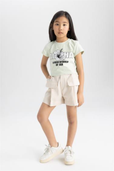 Girl Printed Short Sleeve T-Shirt