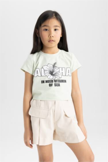 Girl Printed Short Sleeve T-Shirt