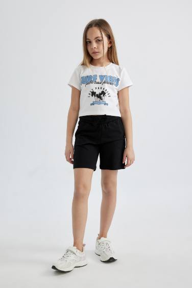 Girl Printed Short Sleeve T-Shirt