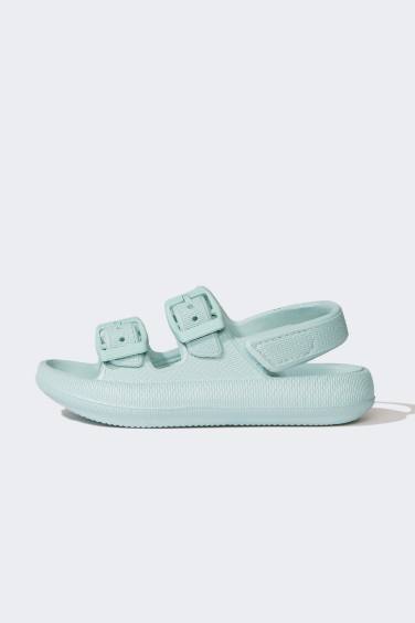 Қыздарға велкро эва жалпақ табан сандалдар