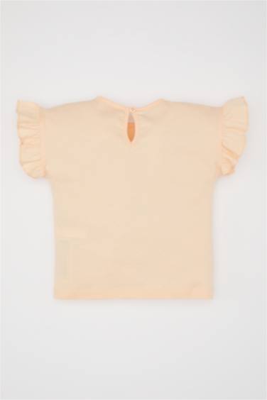 تيشيرت بناتي نص كم بطبعة فراشة