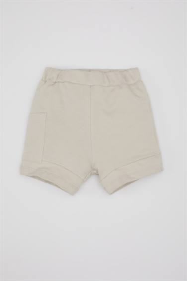 طقم تيشيرت وشورت بطبعة شعار ممشط - قطعتين