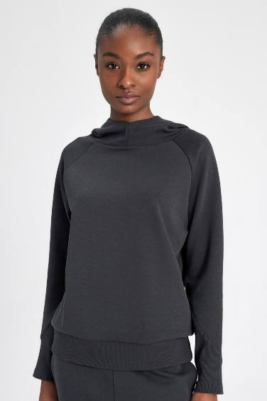 DeFactoFit Standard Fit Skuba Diving Fabric Sweatshirt