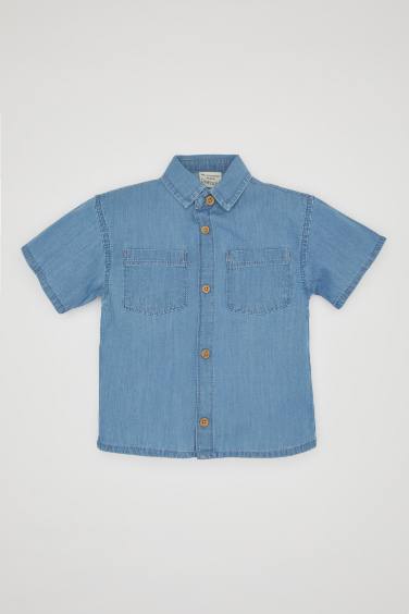 Baby Boy Short Sleeve Jean Shirt