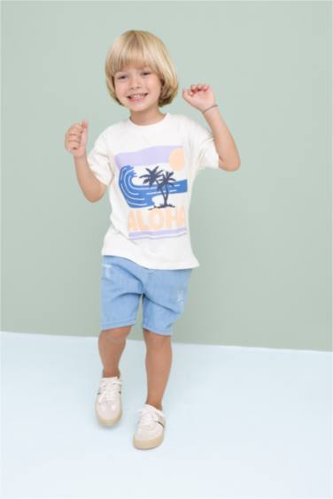 شورت جينز ولادي قصة عادية باتكيت