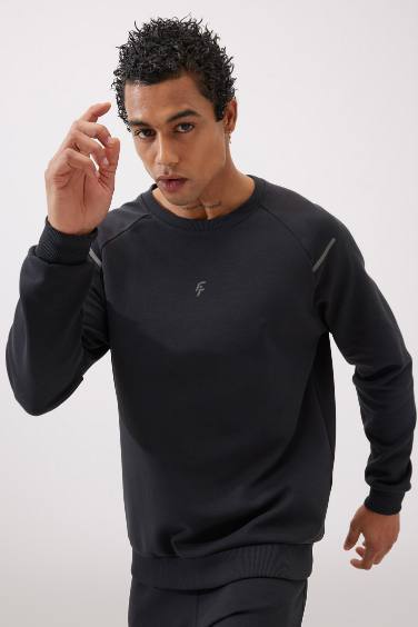 DeFactoFit Standard Fit Skuba Diving Fabric Sweatshirt