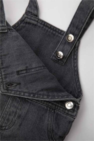 Baby Boy Label Printed Jean Jumpsuit