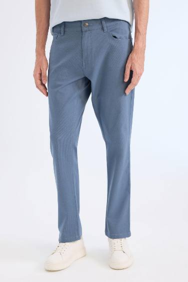 Slim Fit Dar Kesim Dar Paça Chino Kanvas Pantolon