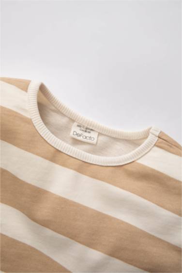 سويت شيرت بيبي بناتي فيزوني مخطط قصة عادية