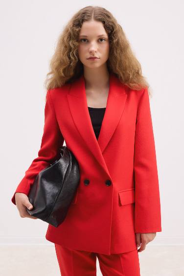 Oversize Fit Jacket Collar Blazer