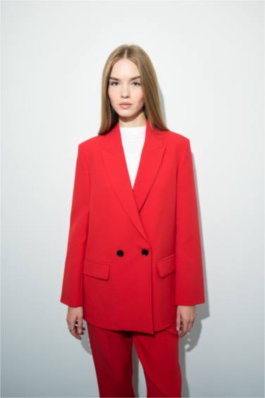 Oversize Fit Jacket Collar Blazer
