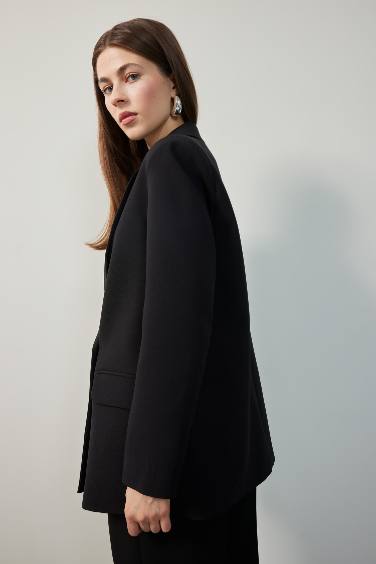 Oversize Geniş Kalıp Ceket Yaka Blazer Ceket