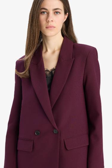 Oversize Fit Jacket Collar Blazer