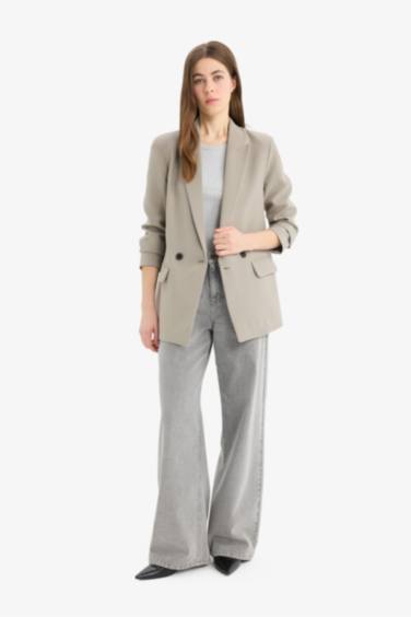 Oversize Geniş Kalıp Ceket Yaka Blazer Ceket