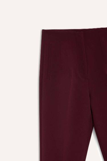 Carrot Fit  Fermuarlı Yüksek Bel Dar Paça Crop Pantolon