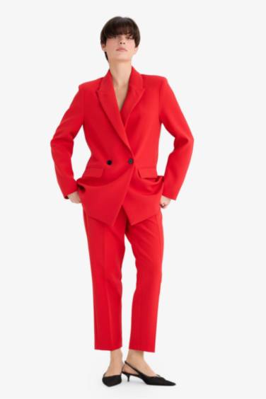 Carrot Fit Fermuarlı Yüksek Bel Dar Paça Crop Pantolon