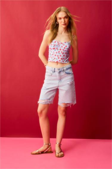 برمودا جينز بخصر عادي