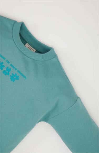 Ensemble de sweatshirt à imprimé et jogging pour bébé fille